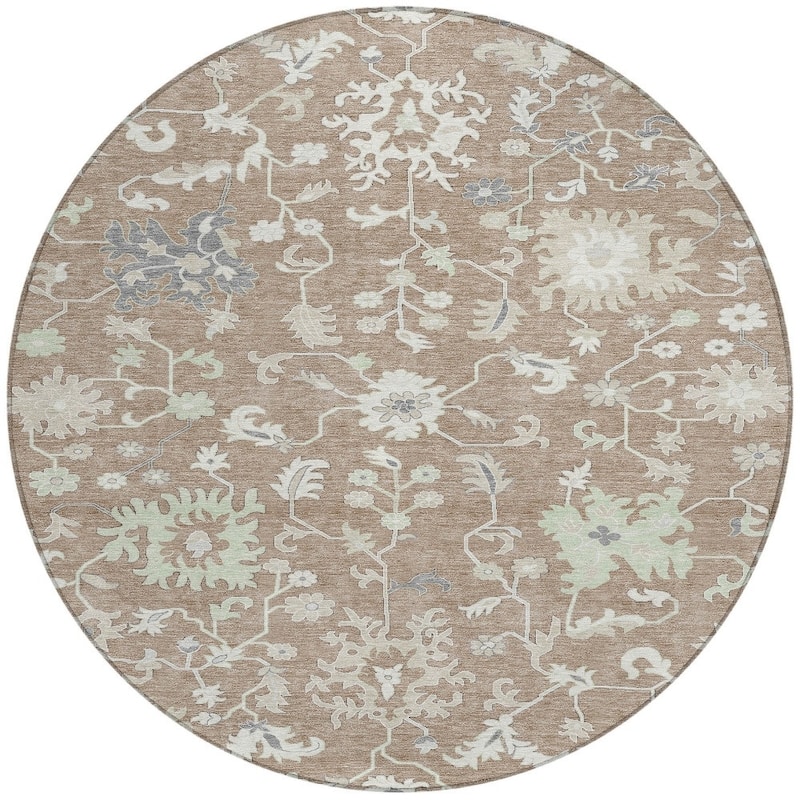 HomeRoots Floral Transitional Rectangle Outdoor Rug