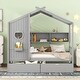 preview thumbnail 1 of 13, Wood Twin Size House Bed with 2 Drawers,Kids Bed with Storage Shelf
