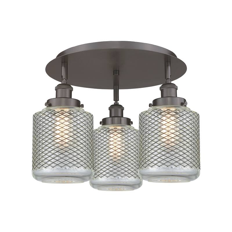 Innovations Lighting Edison - 3 Light 18" Flush Mount - Oil Rubbed Bronze
