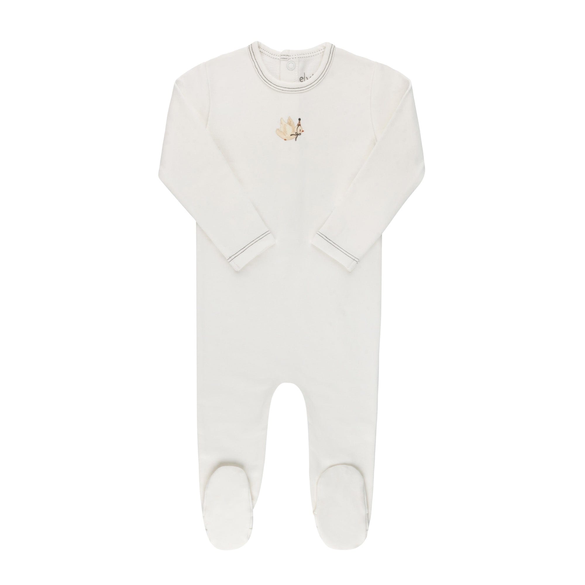 Ely's & Co. Organic French Terry - Bird Footie Collection