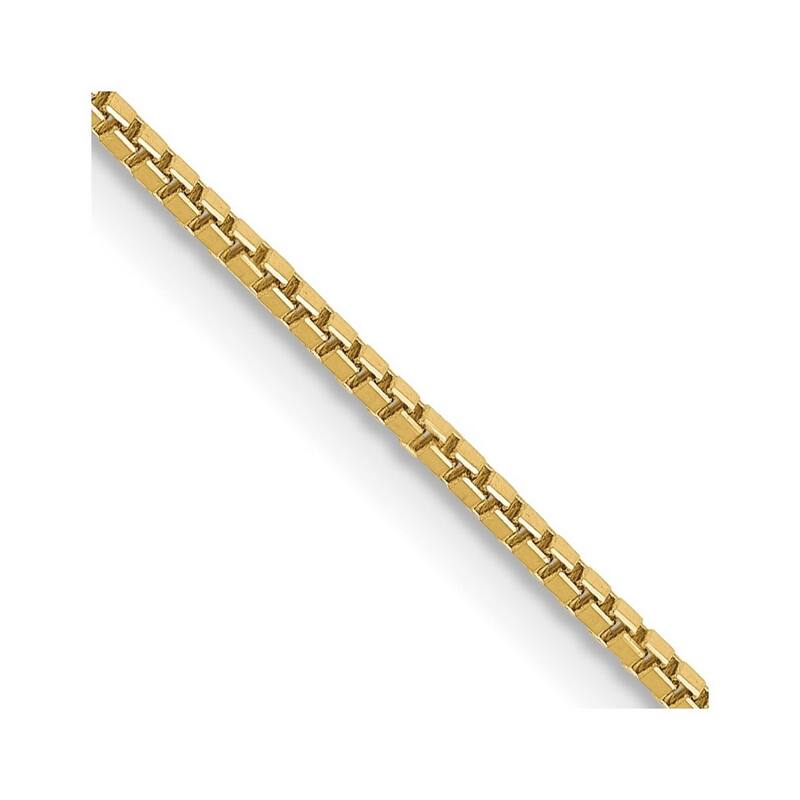 Curata 10k Yellow Gold 1mm Box Chain Necklace (Lobster) Options: 16 18 20 22 24 30