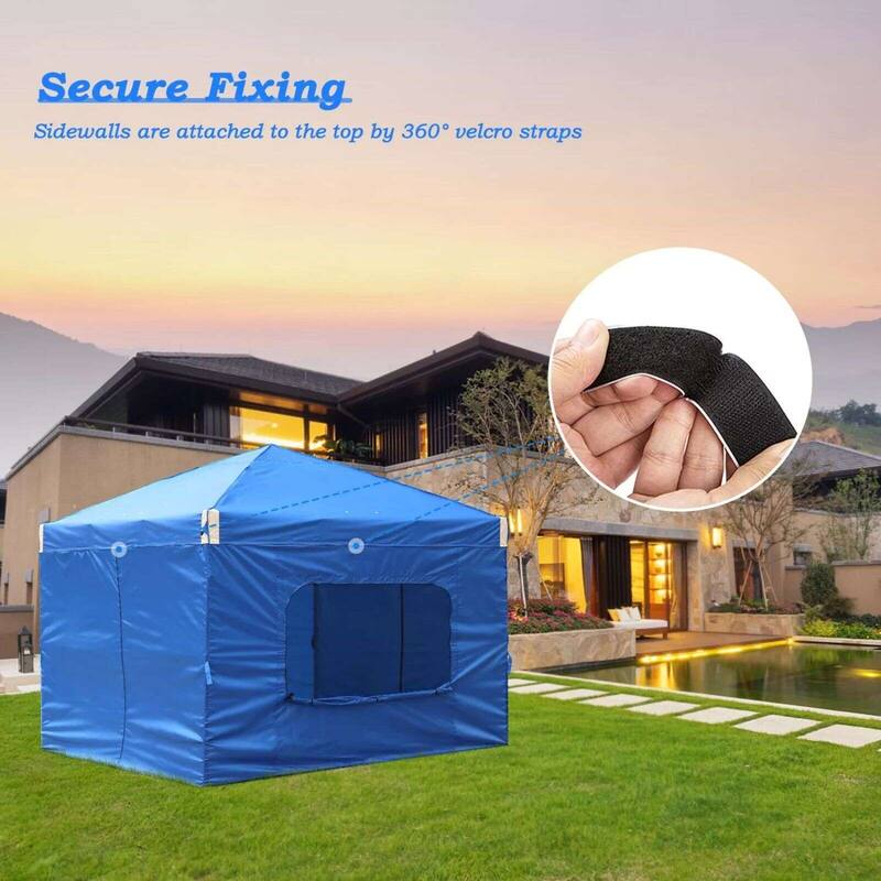 Aoodor 10x10 FT Pop-Up Canopy Tent with Roller Bag and Curtain