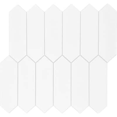 12"*11.22" Long Hexagon Stone Composite Peel and Stick Backsplash Tile Mosaic Wall Tile for Kitchen （10 PCS）