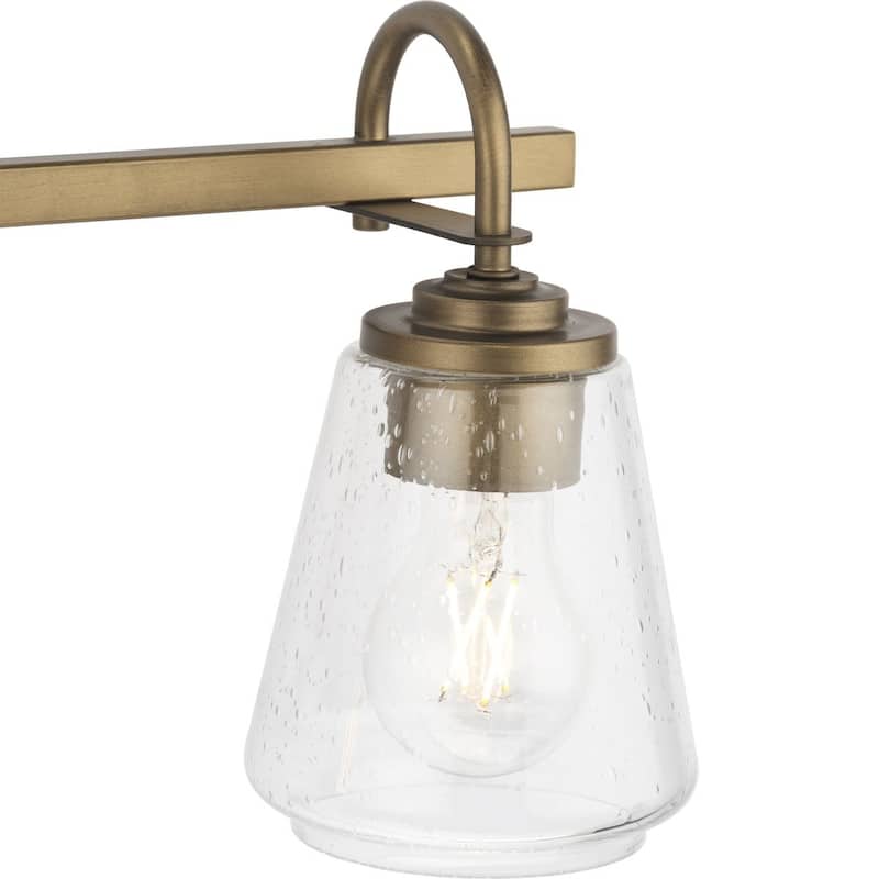Martenne Collection Three-Light Aged Bronze Modern Farmhouse Vanity Light - 24 in x 7 in x 8.5 in