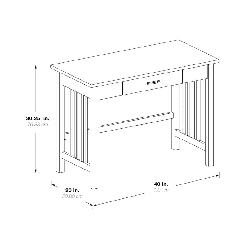 OSP Home Furnishings 1-drawer Ash Oak Mission Desk