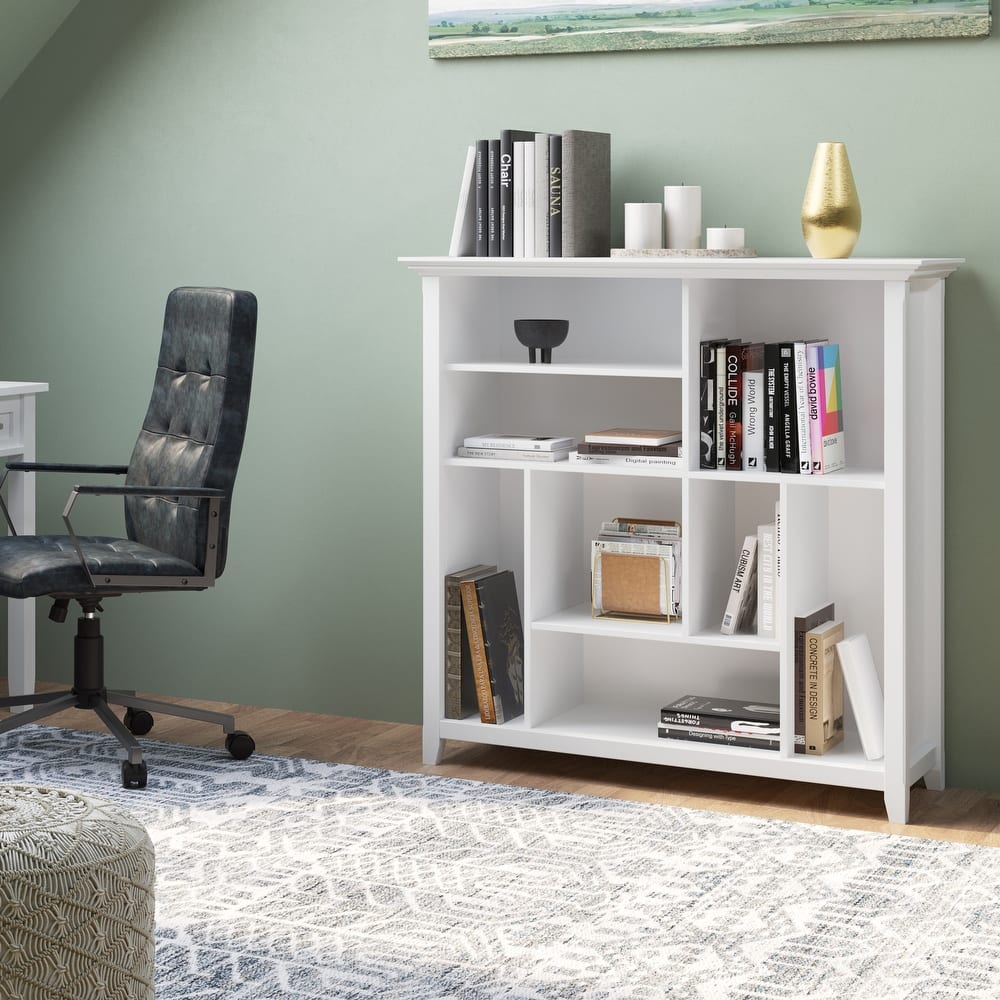 WYNDENHALL Halifax SOLID WOOD 44 inch x 44 inch Transitional Multi Cube Bookcase and Storage Unit - 44"w x 15.75"d x 44"h