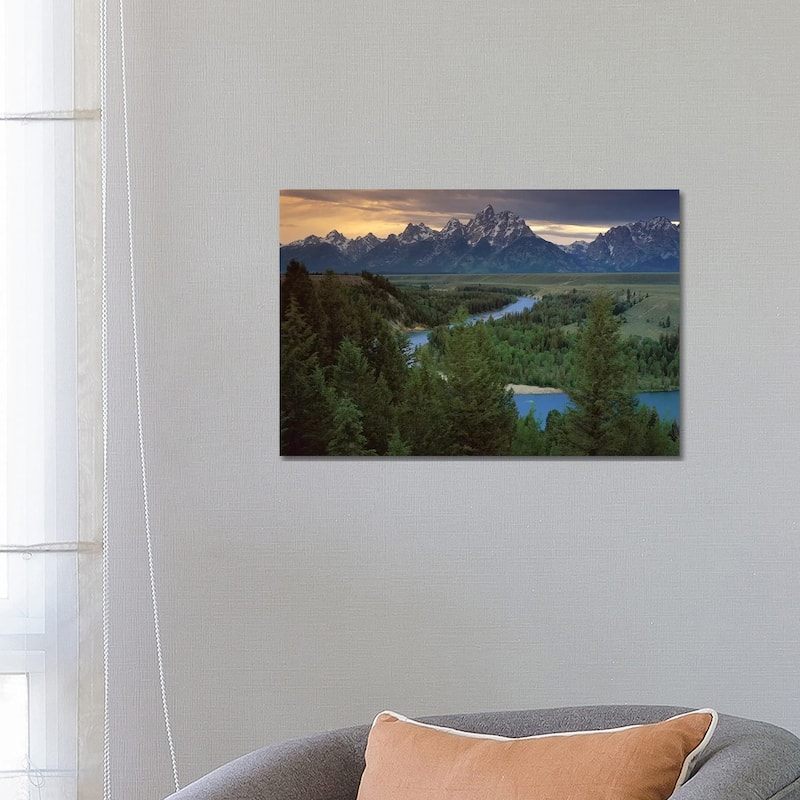 iCanvas "Teton Range At Snake River Overlook, Grand Teton National Park, Wyoming" by Tim Fitzharris Canvas Print - 18x26x1.5
