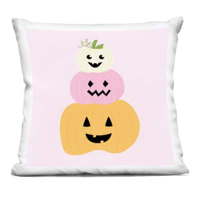 Stupell Pastel Happy Jack-o-Lanterns Decorative Printed Throw Pillow Design by Sazerelli Designs
