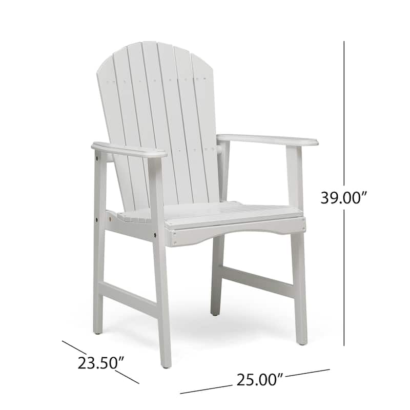 Acacia Wood Outdoor Patio Dining Chairs Set of 2, Rustic Garden Dining Chairs Farmhouse Adirondack Patio Chairs for Backyard