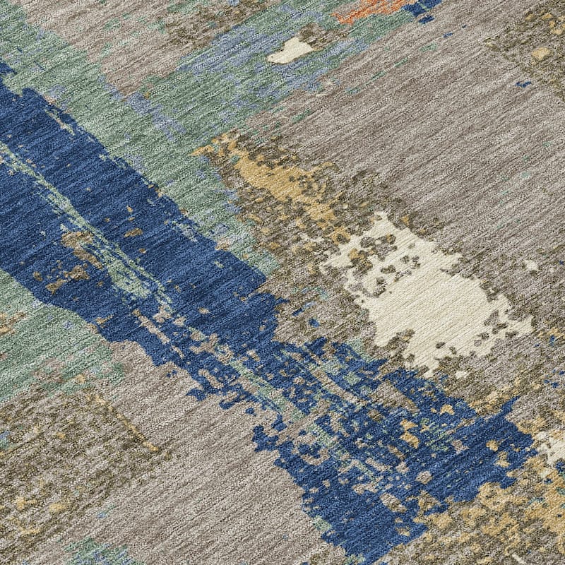 Machine Washable Indoor/Outdoor Casual Contemporary Chantille Rug