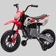 preview thumbnail 2 of 1, 12V Kids Electric Motorcycle with Shock Absorbers, Music System, Twist Grip Throttle & Training Wheels for Ages 3-6 Red