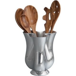 Nambe Tulip Tool Jug with 5 Piece Kitchen Tool Set - Jug: 6.75" W x 6.75" L x 8" H