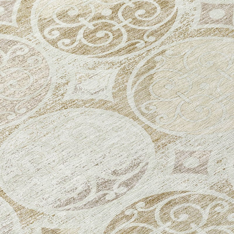 Machine Washable Indoor/ Outdoor Chantille Vintage Medallions Rug