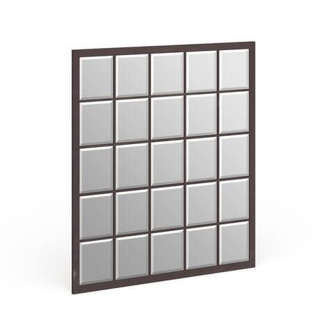 Superior Decorative Windowpane Frame Accent Mirror - N/A