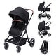preview thumbnail 1 of 25, Convertible Baby Stroller for Toddler 1-3 Black