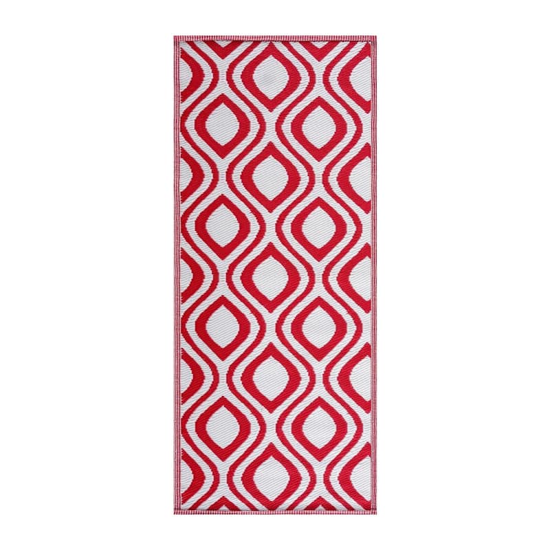 Playa Rug Outdoor Recycled Reversible Plastic Folded Mat/Rug Venice Collection Lightweight & Weather, Water and UV Resistant