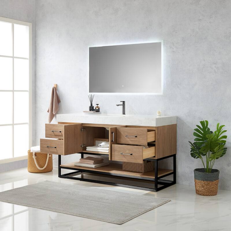Miseno MV789060BS Alistair 60" Free Standing Single Basin Vanity Set