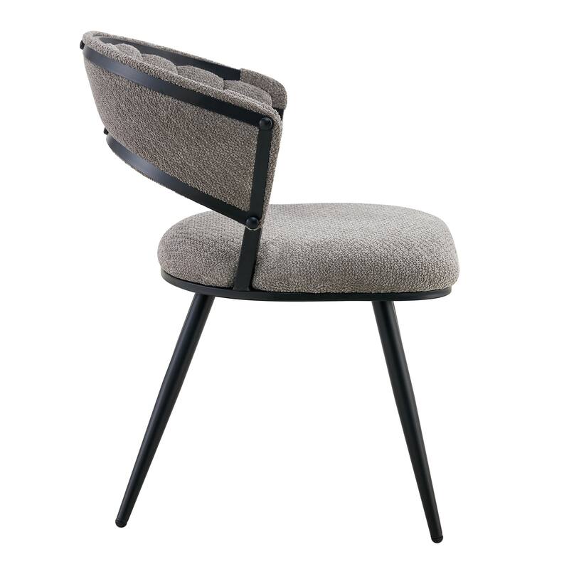 Modern Velvet Dining Chairs with Metal Legs, Upholstered Accent Chairs for Kitchen, Dining Room, Living Area, Set of 2