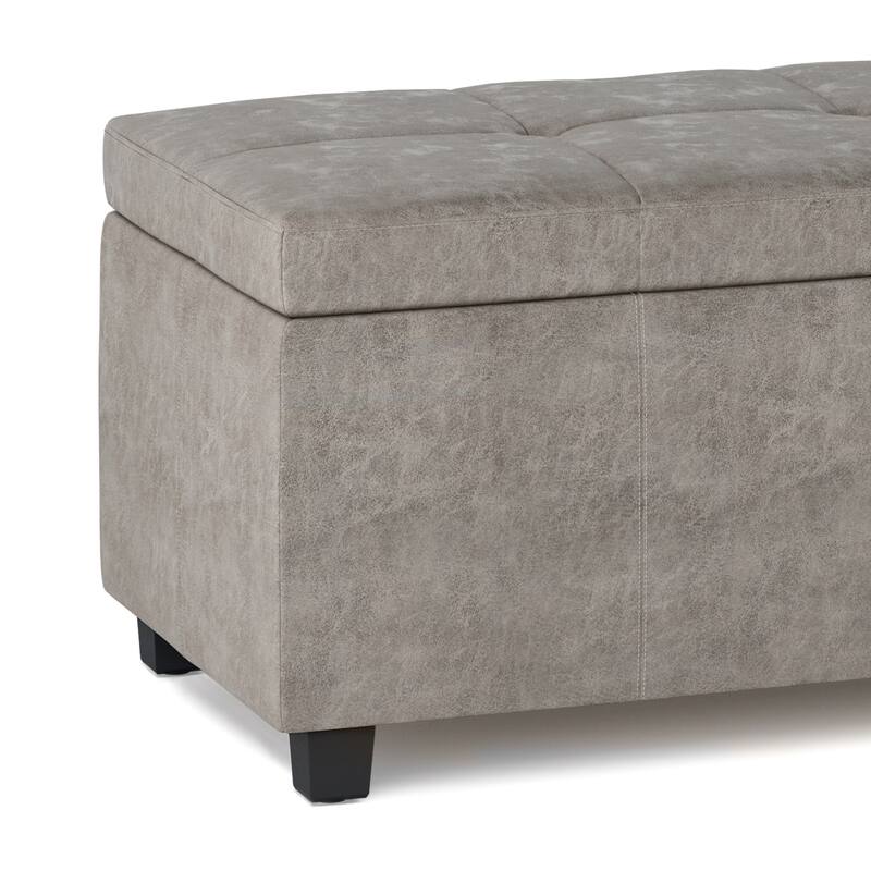 WYNDENHALL Cambridge 48 inch Wide Contemporary Rectangle Storage Ottoman