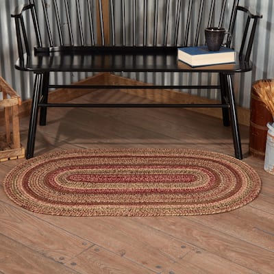 Cider Mill Jute Rug Oval w/ Pad 27x48 - 27" x 48" Oval