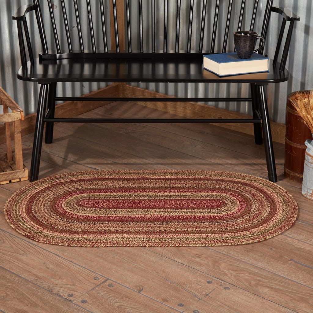 Cider Mill Jute Rug Oval w/ Pad 27x48 - 27" x 48" Oval