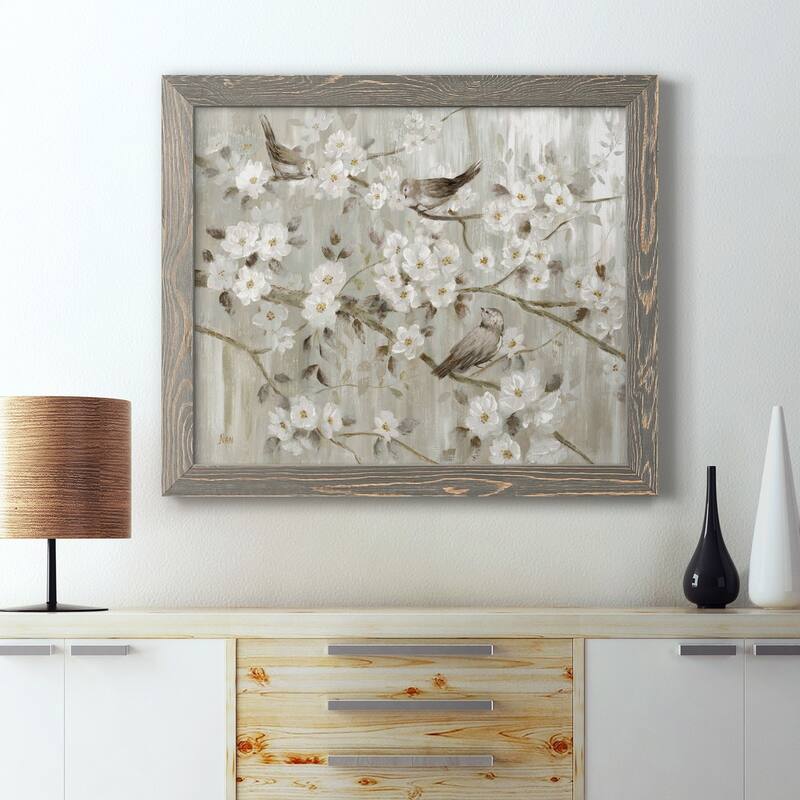Neutral Spring Birds-Premium Framed Canvas - Ready to Hang