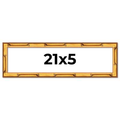 21x5 Frame Gold Bamboo Picture Frame Modern Photo Frame Includes UV Acrylic Shatter Guard Front Acid Free Foam Backing Board