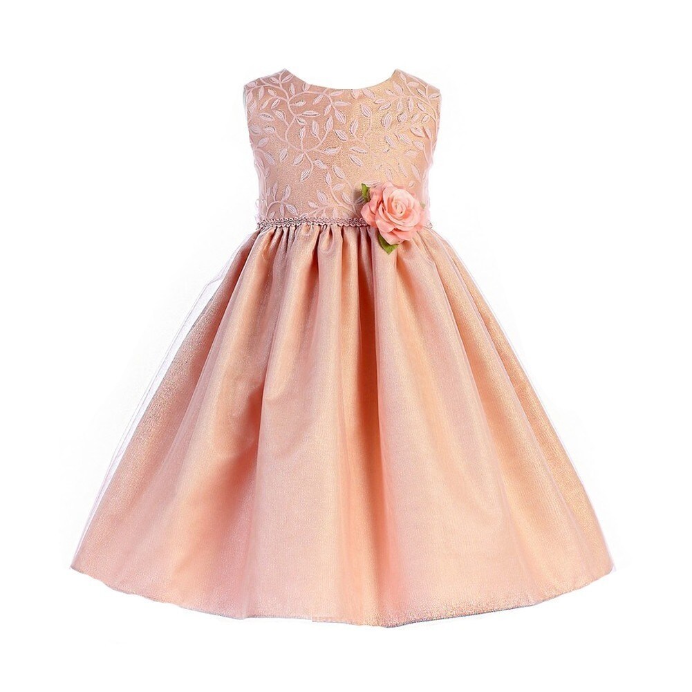 dusty rose kids dress