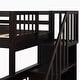 preview thumbnail 16 of 28, Twin Over Full Size Wood Bunk Bed with Twin size Trundle, Stairway, Storage and Guard Rail