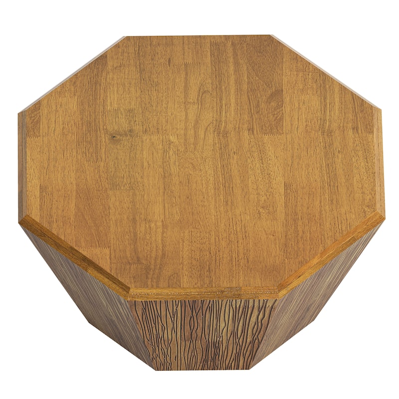 31.5 "Octagonal Rubber wood Set of Coffee Table,Coffee Table,Living Room Bedroom