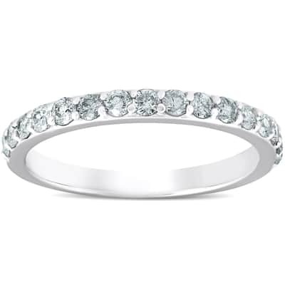 1/2 Ct Diamond Wedding Ring White Gold Womens Anniversary Band