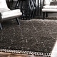 preview thumbnail 14 of 23, Nuloom Nieves Moroccan Diamond Tassel Area Rug 5'3" x 7'7" - Brown
