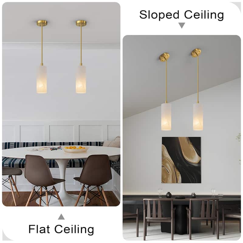 FTL Alabaster Pendant Lights Kitchen Island Gold Marble Hanging Light