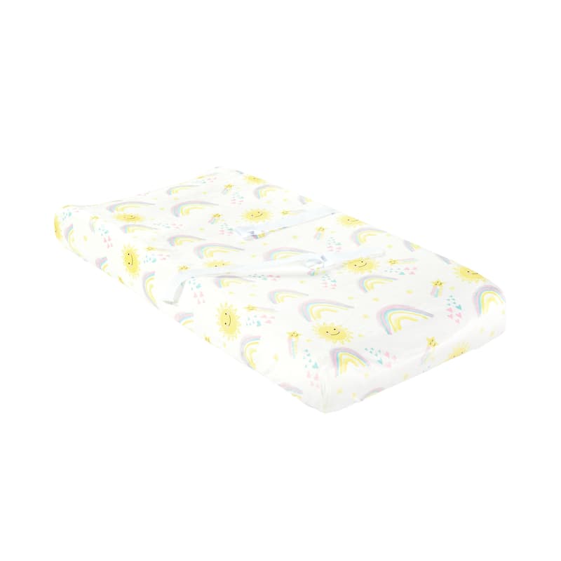 Lush Decor Baby Sunshine Rainbow Soft & Plush Changing Pad Cover - 32" x 16" x 5"