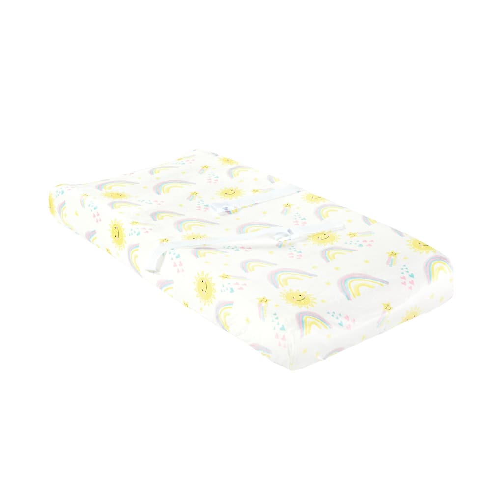 Lush Decor Baby Sunshine Rainbow Soft & Plush Changing Pad Cover - 32" x 16" x 5"