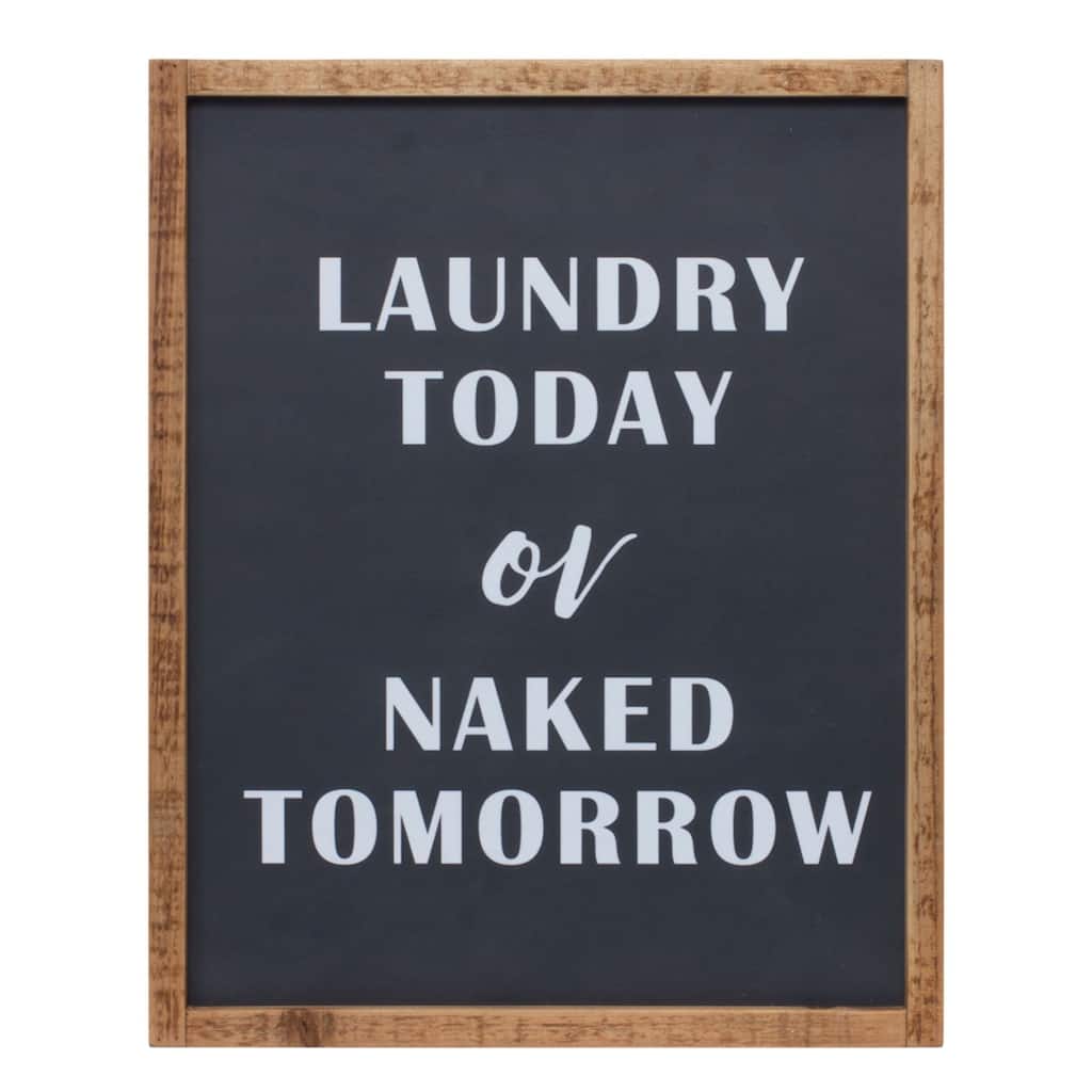 Laundry Sentiment Rectangular Wall Sign - 15"