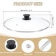 preview thumbnail 14 of 13, 1 Pcs Universal Lid for Pot Cookware, Replacement Glass Pan Lids - Clear, Black Fit 12 Inch