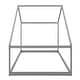 preview thumbnail 13 of 22, Full Size Solid Wood House Bed with Roof for Kids