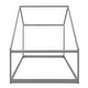 preview thumbnail 5 of 6, Gray Full Size Solid Wood House Bed with Roof