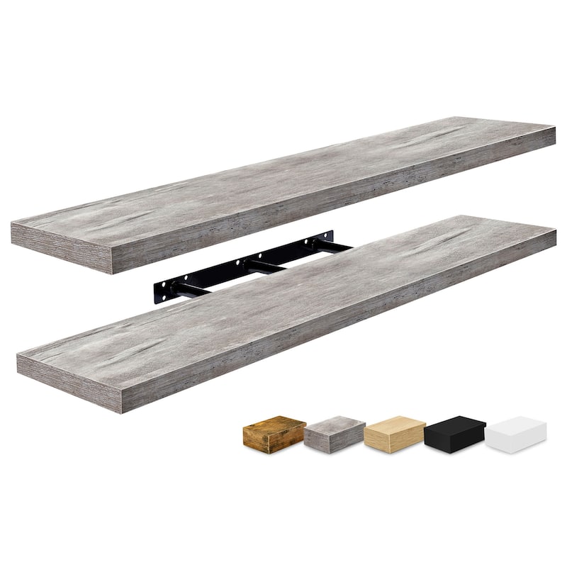 Sorbus Floating Shelves for Wall, 2 Extra Long Wall Mounted Floating Shelves - 9.25"L X 47” W X 1.5” H