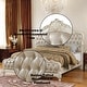 preview thumbnail 15 of 14, Rose Gold PU & Pearl White California King Bed