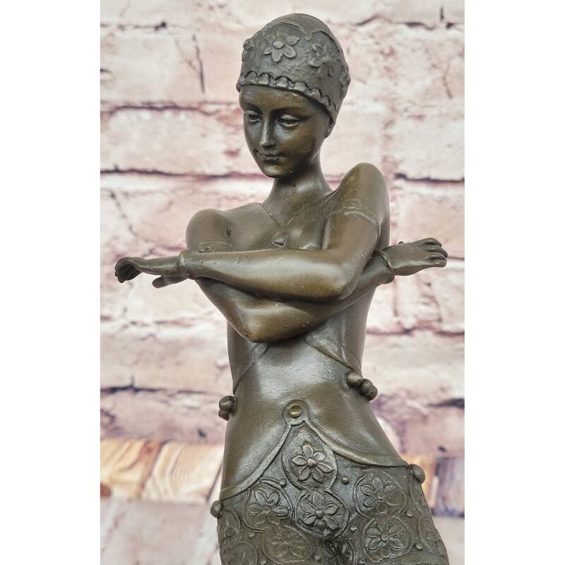 Ferdinand Preiss Art Deco Dancer – 1920S Flapper Bronze On Marble Base