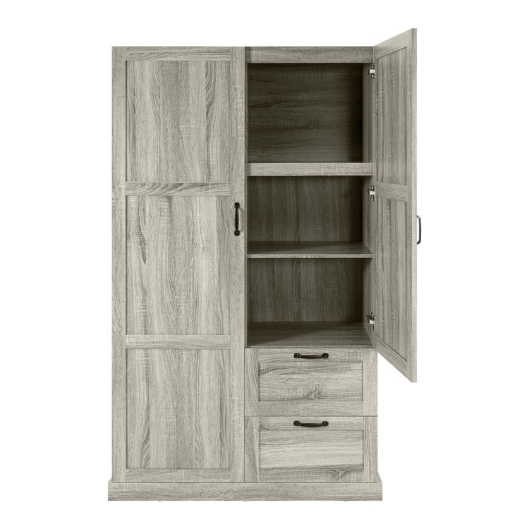 40" Extra-Wide Storage Cabinet, 71" Tall Pantry with Shelves & Drawers