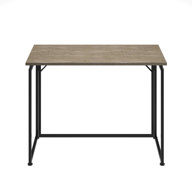 Space-Saving Folding Computer Desk - Convenient, Collapsible Design with Sturdy Steel Legs for Small Rooms
