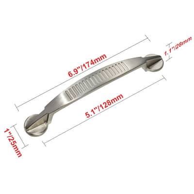 Utopia Alley Bridget Pull Handle - Decorative Cabinet Nickel Drop Pull Handles, 5.1" Center to Center
