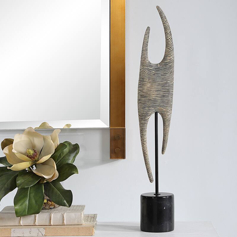 Uttermost Pochette Ribbed Sculpture - 4"W x 27"H x 4"D