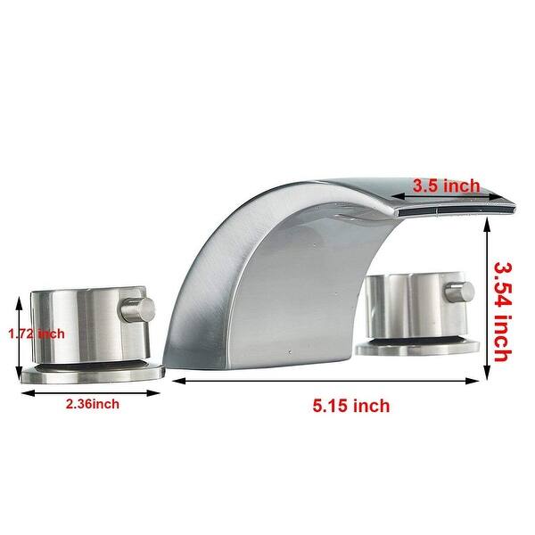 Shop Dfi 8 16 Inch Led Waterfall Widespread Commercial Bathroom