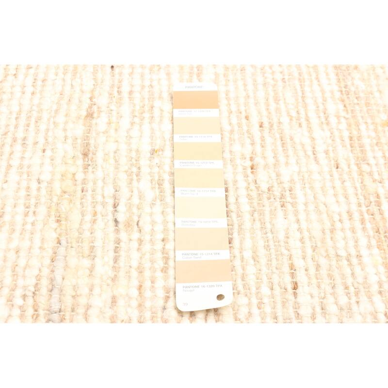 ECARPETGALLERY Braid weave Sienna Tan Wool Rug - 5'0 x 8'1