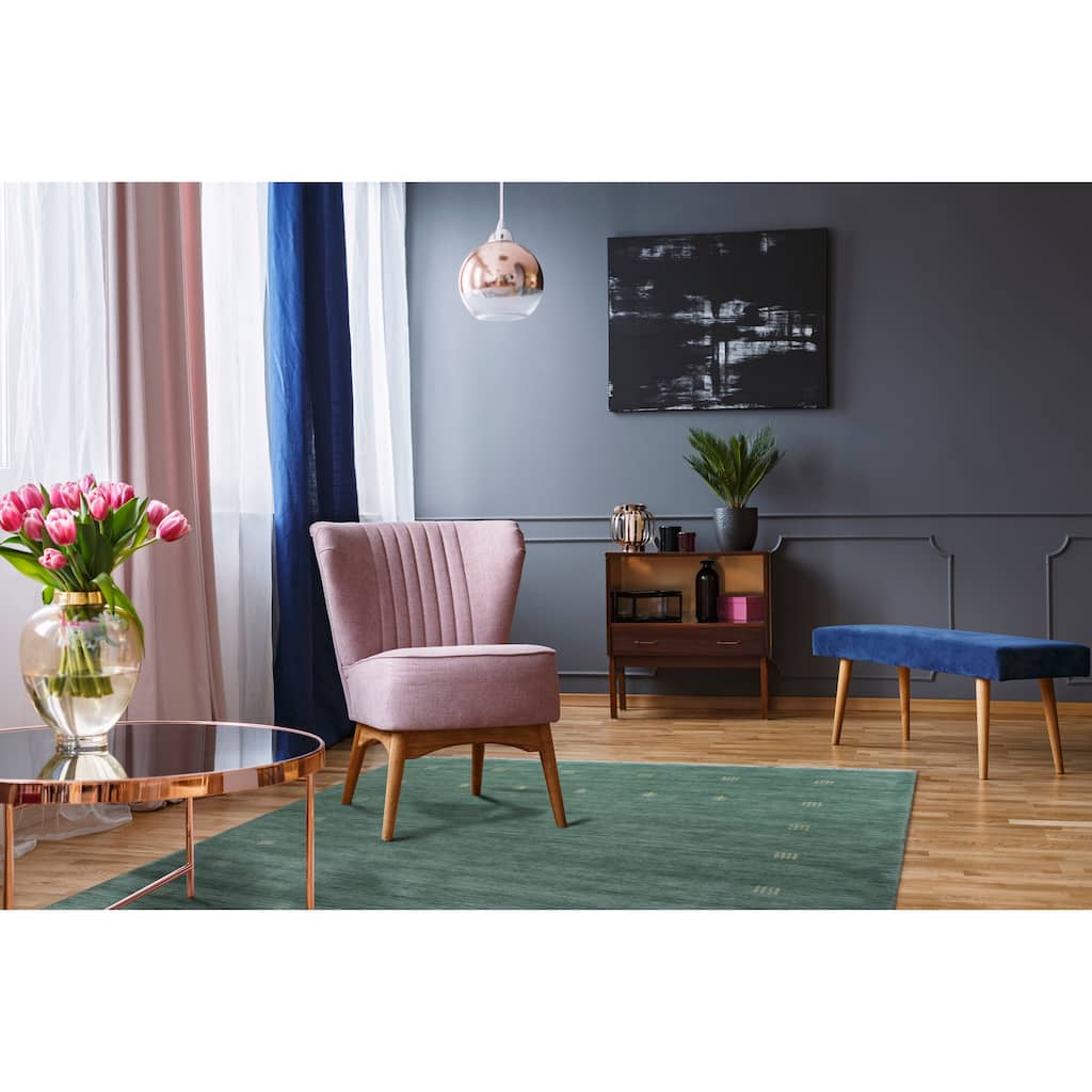 Green Contemporary Transitional Lori Baft Area Rug - Elegant and Timeless Design