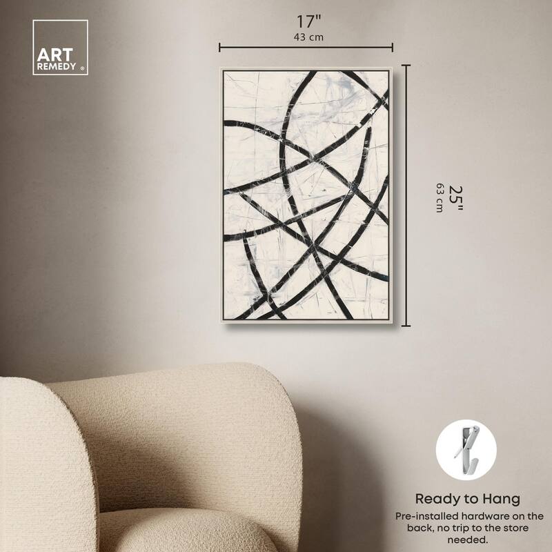 Intersecting Lines I Canvas by Art Remedy